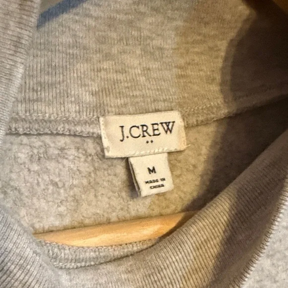 J.Crew wide collar, pullover sweatshirt with button detail in cloudspun fleece - Picture 2 of 9